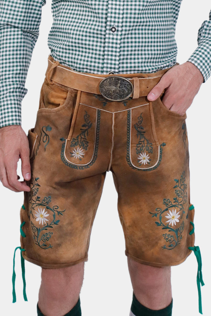 Brown Edelweiss Lederhosen