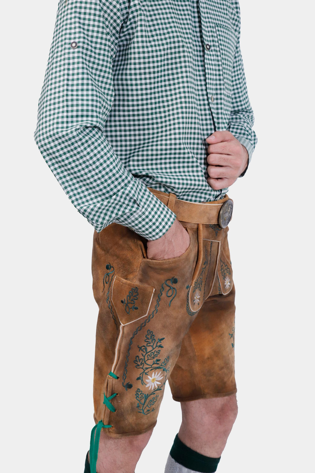 Brown Edelweiss Lederhosen