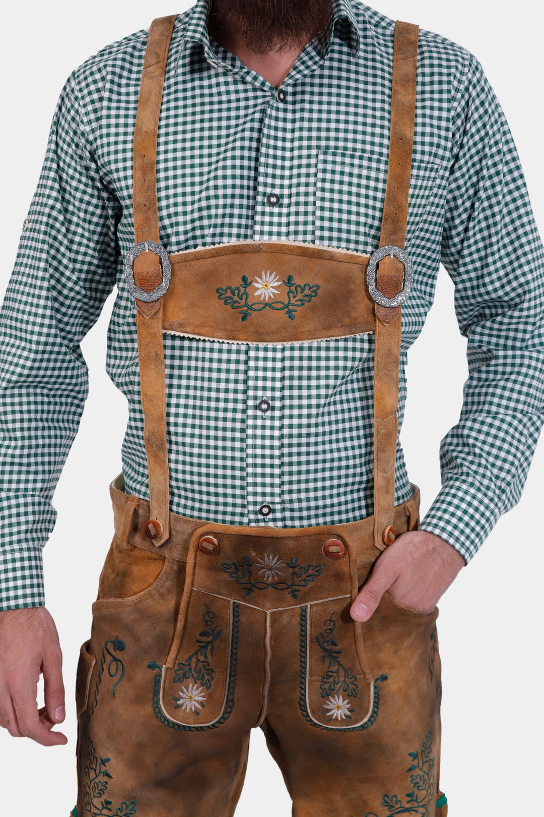 Brown Edelweiss Lederhosen