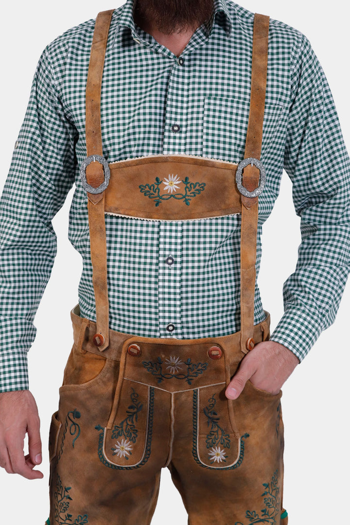 Brown Edelweiss Lederhosen