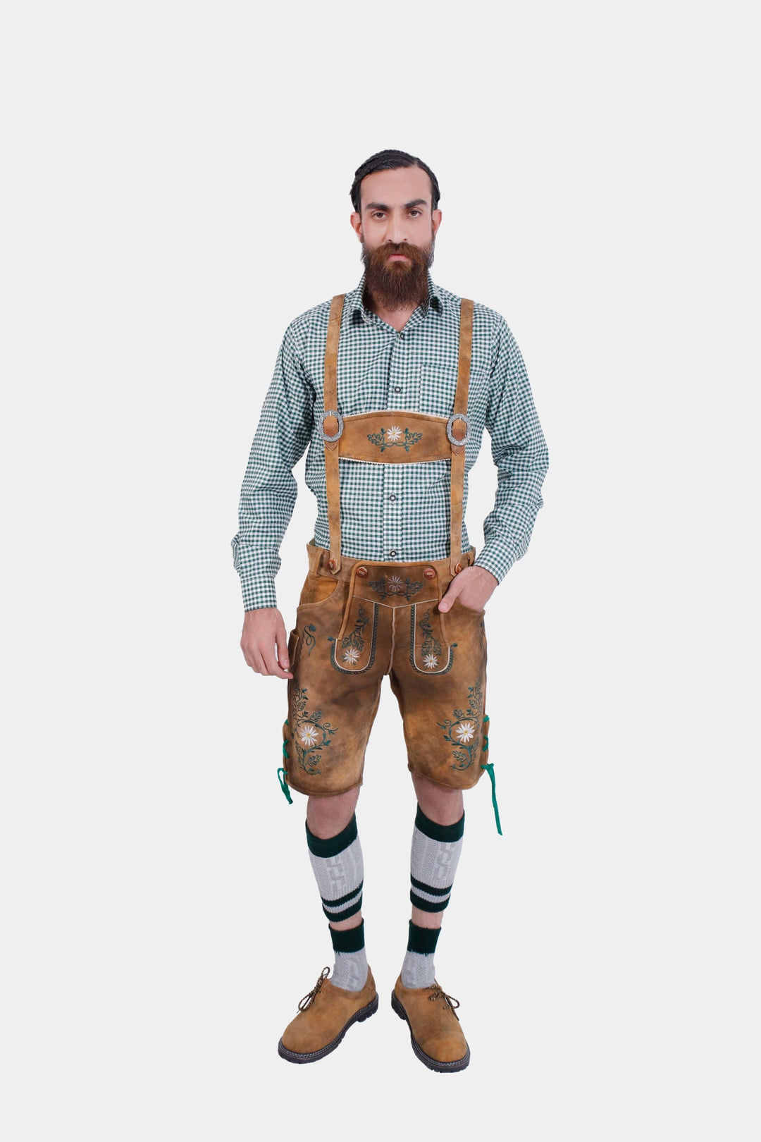 Brown Edelweiss Lederhosen