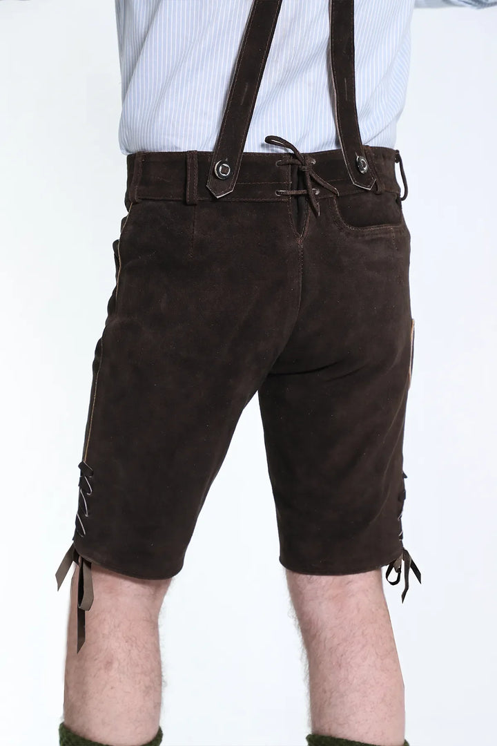 Bavarian Herren Lederhosen Dark brown