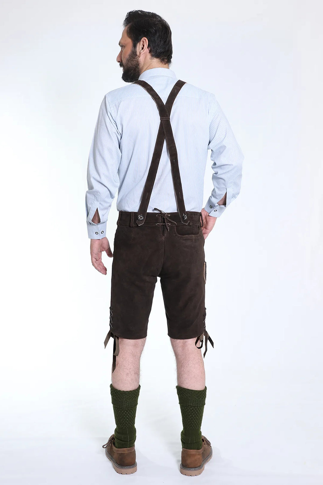 Bavarian Herren Lederhosen Dark brown