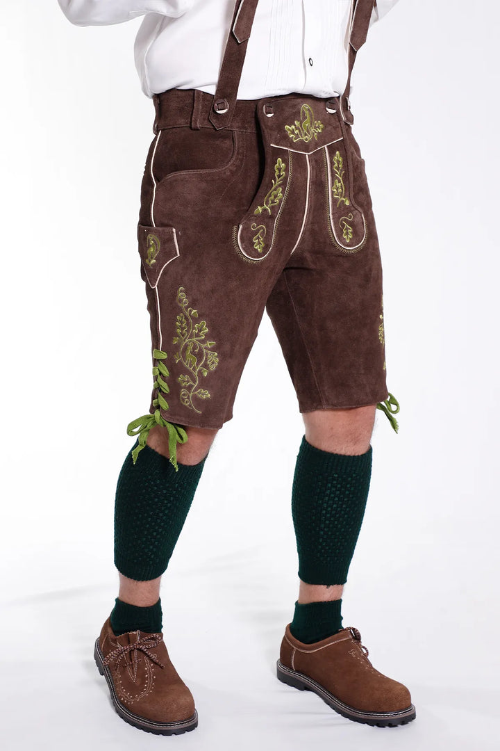 Classic Walnut Brown Lederhosen Attire