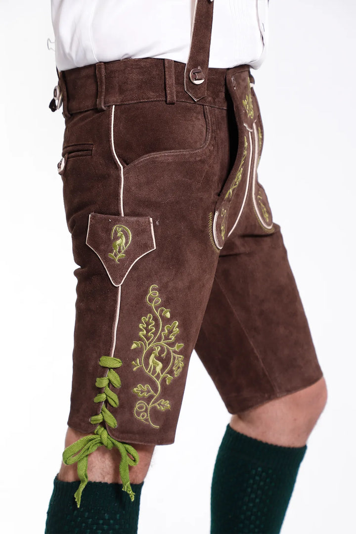 Classic Walnut Brown Lederhosen Attire