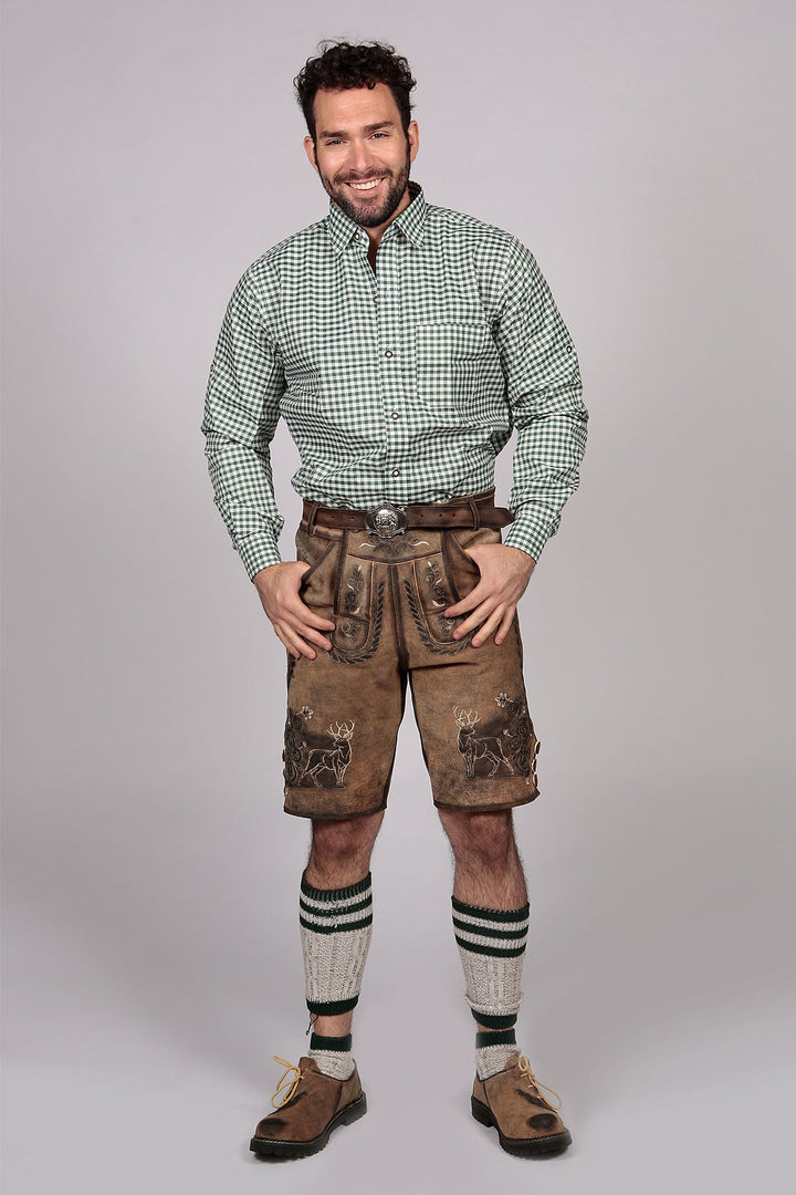 Bavarian Slim Shirt Pine Green