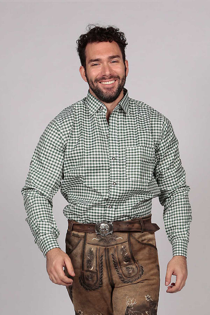 Bavarian Slim Shirt Pine Green