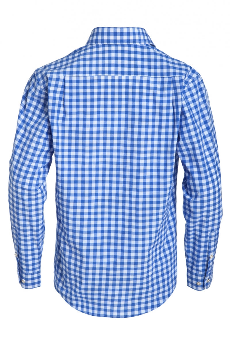 Shirt Small Checkered Cobalt Blue