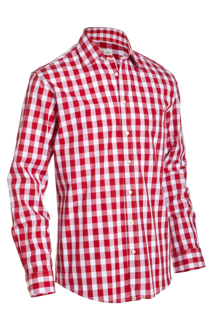 Bavarian Checkered Shirt Dark Red