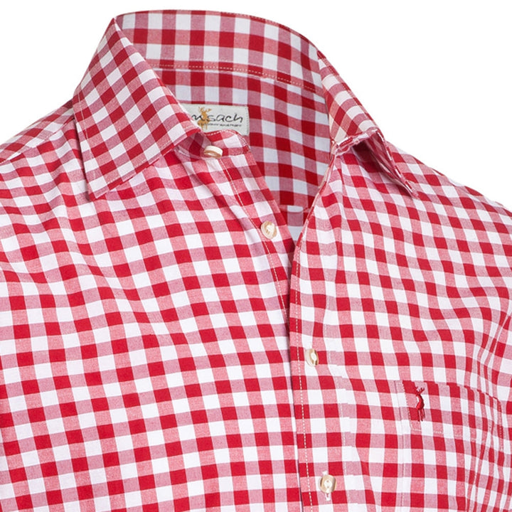 Shirt Small Checkered Dark Red