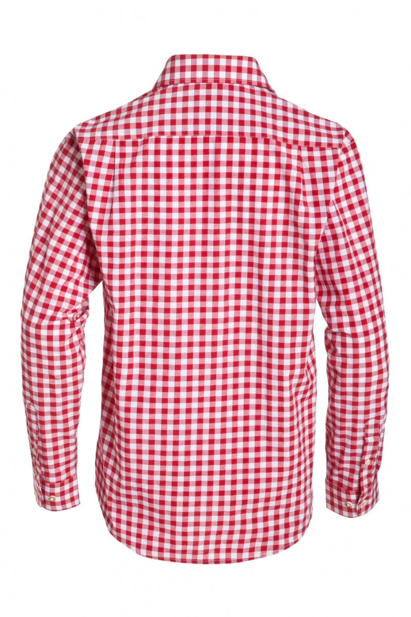 Shirt Small Checkered Dark Red