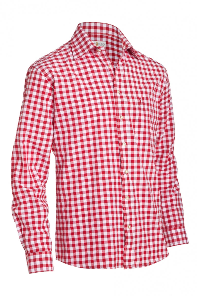 Shirt Small Checkered Dark Red